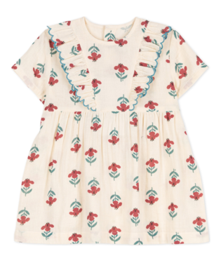 ss ruffle floral dress