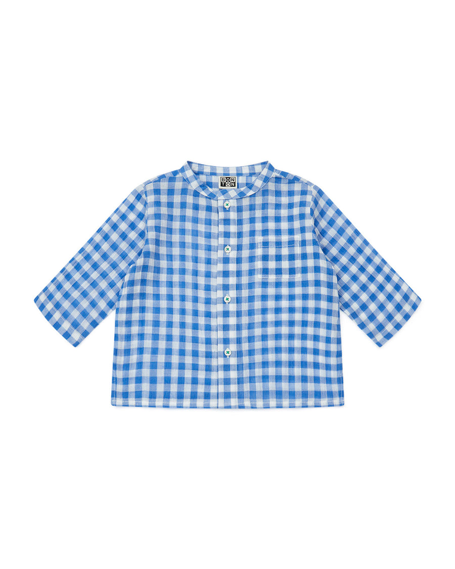 tunic vichy bleu