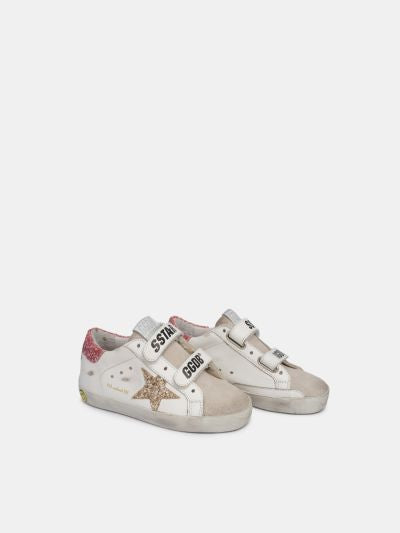 old school sneakers gold pink