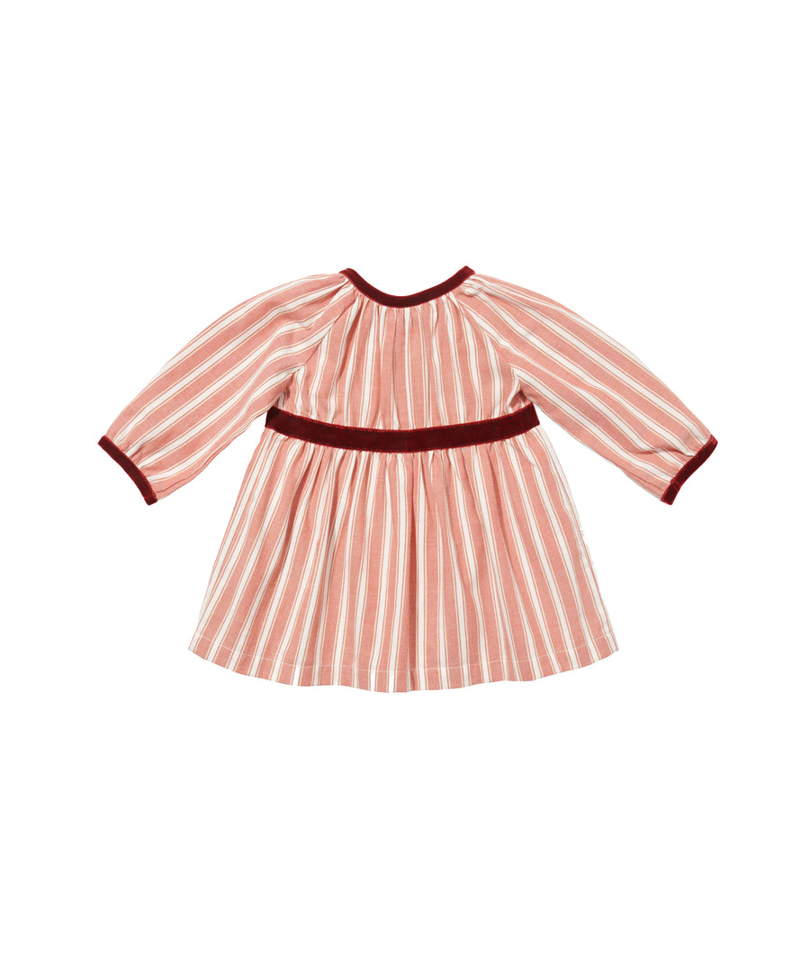 baby elizabeth dress holiday stripe