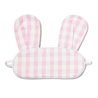 gingham bunny eye mask pink