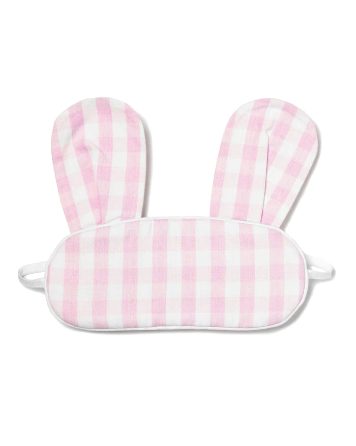 gingham bunny eye mask pink