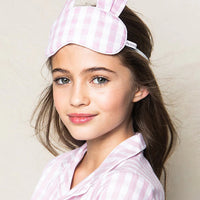 gingham bunny eye mask pink