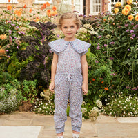 lila playsuit blue floral