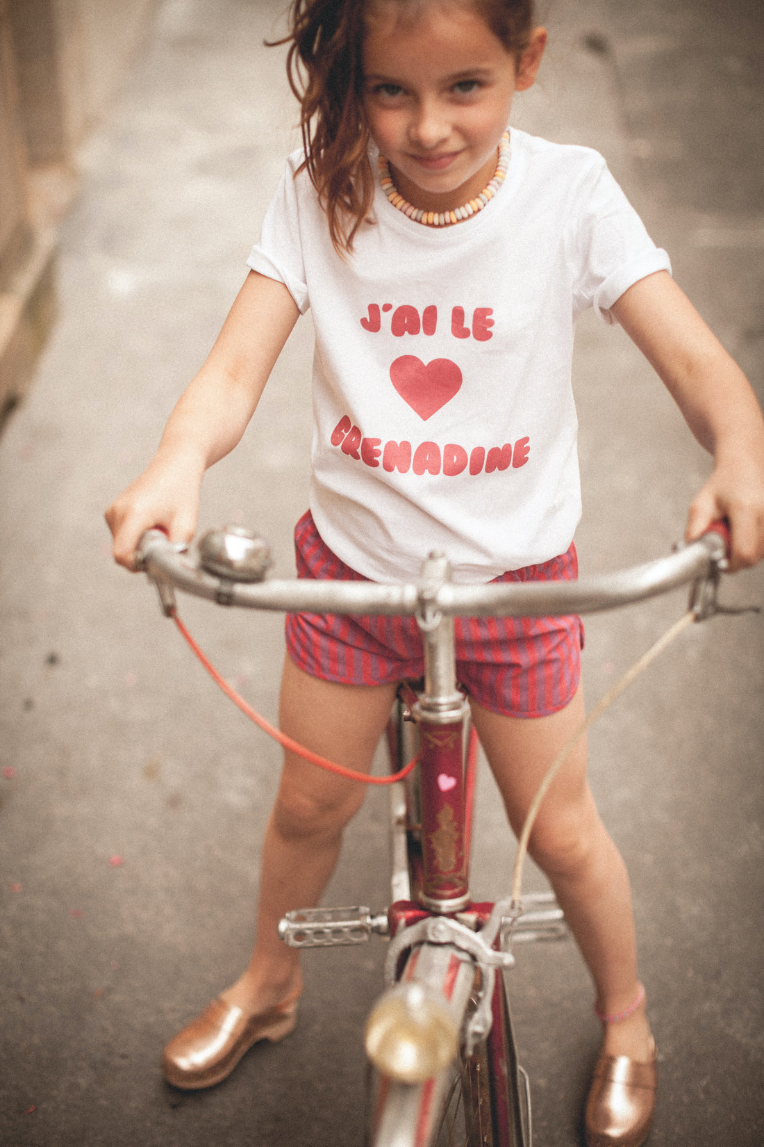 georginette short pink stripe