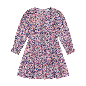 poppy dress pink navy floral