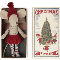 big sister christmas mouse in matchbox