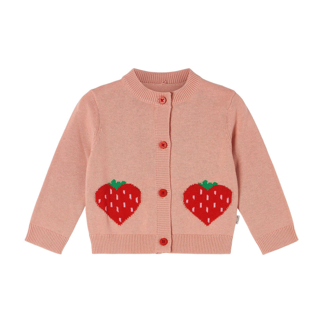 baby strawberry knit cardigan