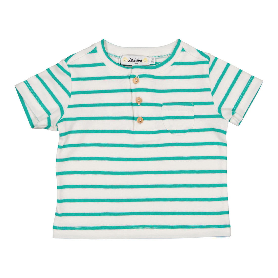 marin tee green stripe