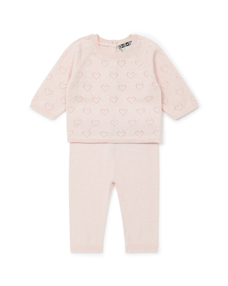 newborn heart set rose