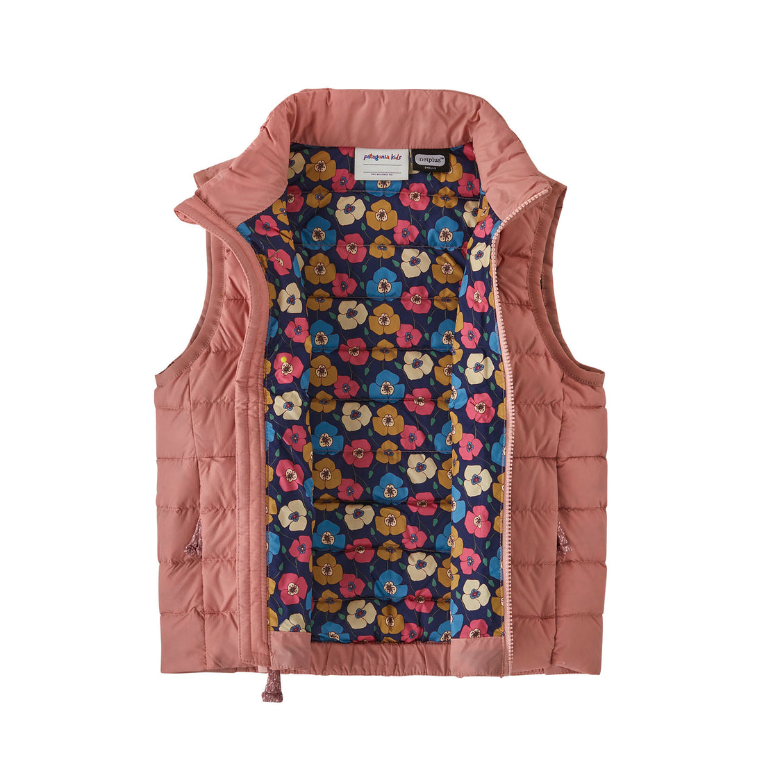 baby down vest sunfade pink