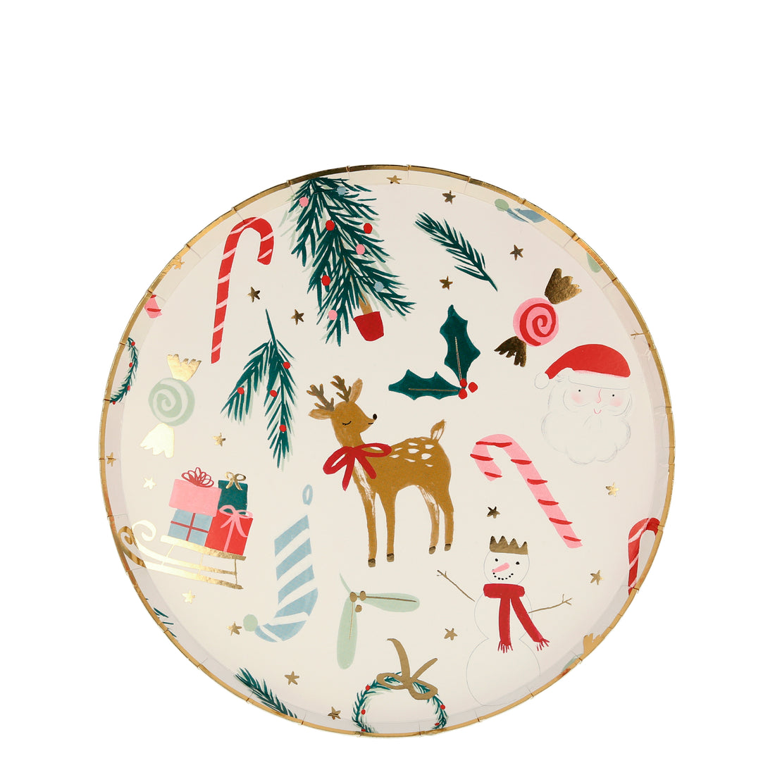 festive motif side plates