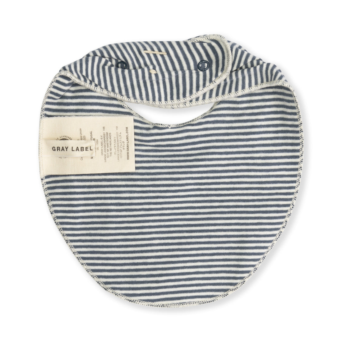 baby bib blue grey cream