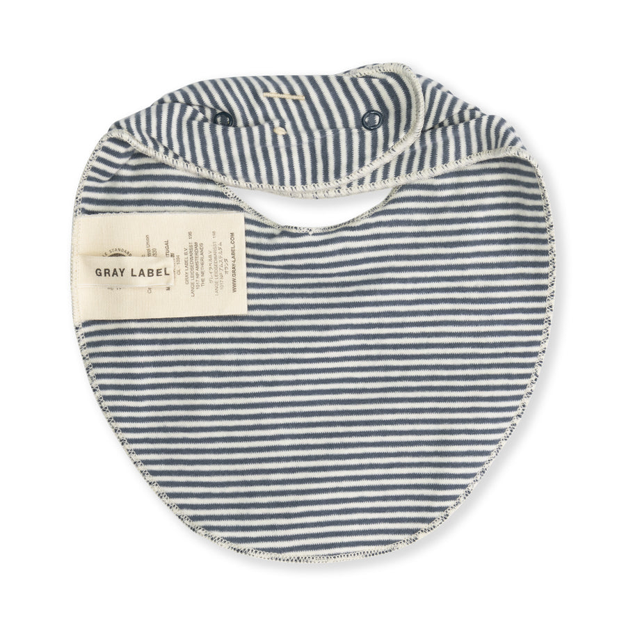 baby bib blue grey cream