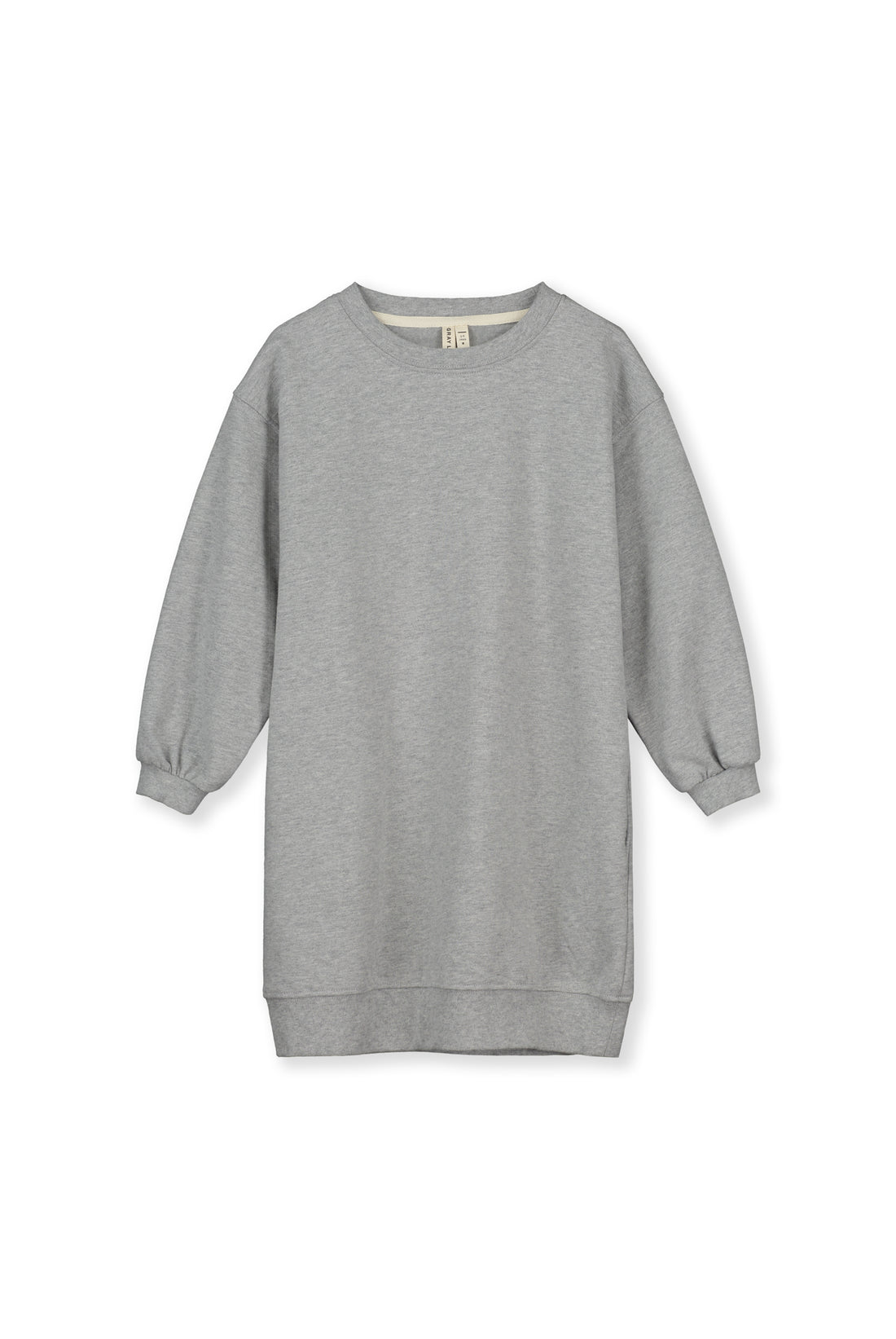 dropped shoulder dress grey melange