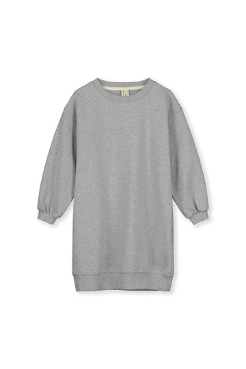 dropped shoulder dress grey melange