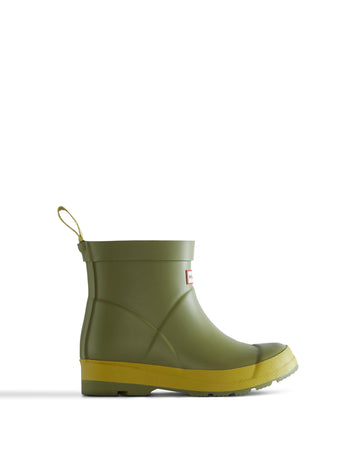 big kids play boots utility green