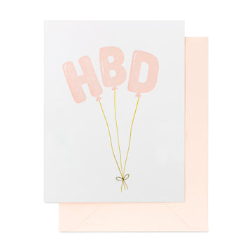 hbd balloons card