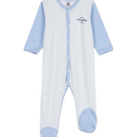 front snap stripe logo footie
