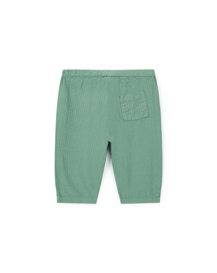 baby seersucker pants green