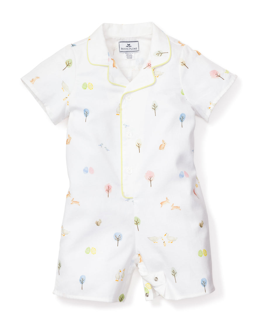 classic romper easter garden