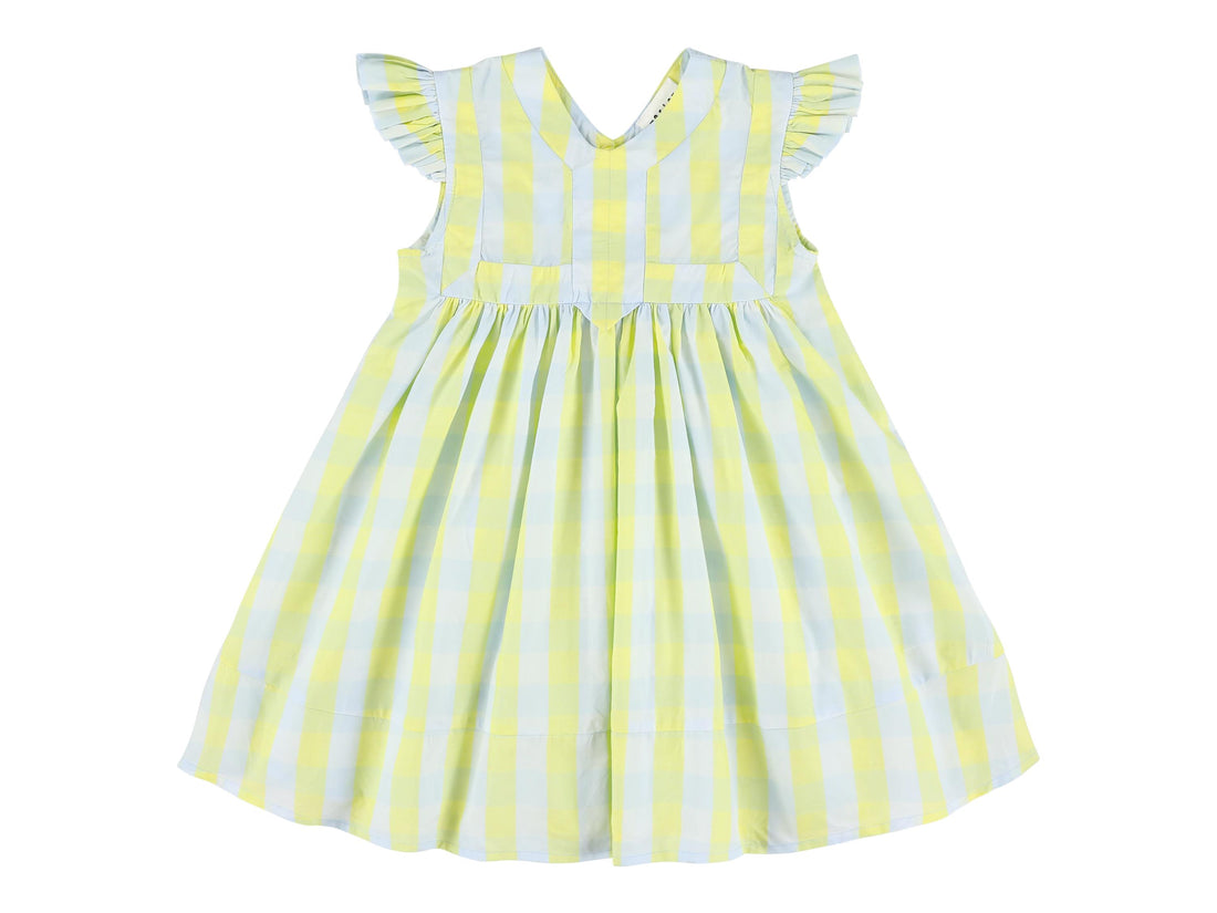 honey ruffle shoulder dress