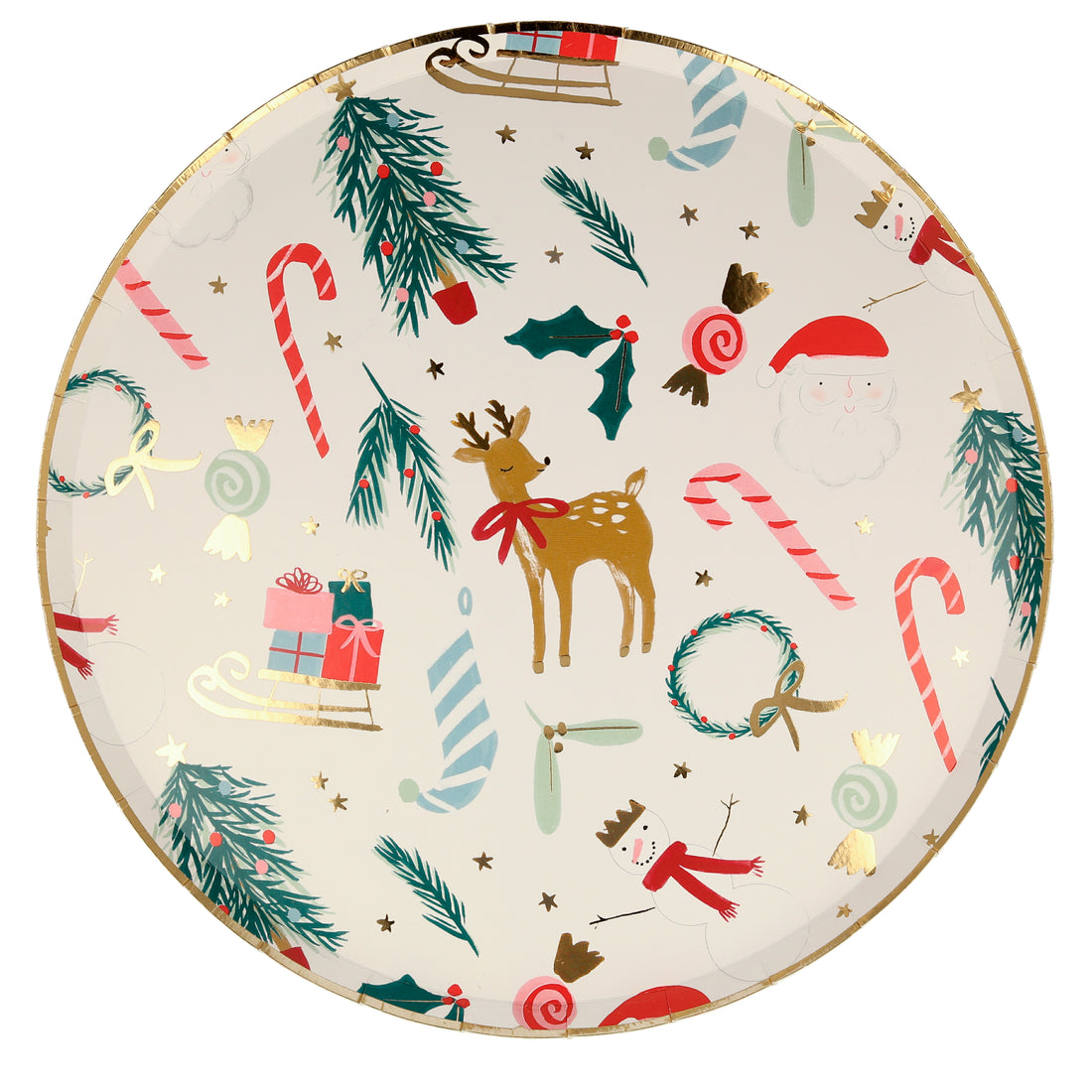festive motif dinner plates