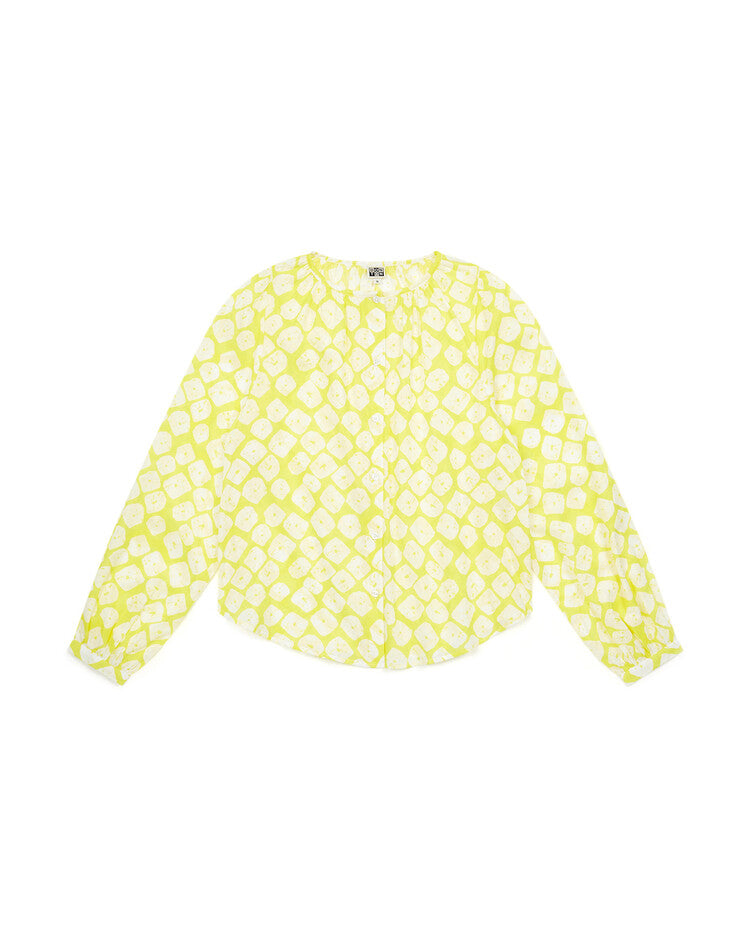 women's voile blouse yellow