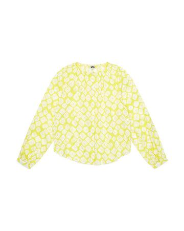 women's voile blouse yellow