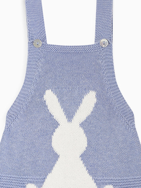 baby crispa knit dungarees blue