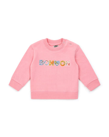 baby liberty sweatshirt rose pompom