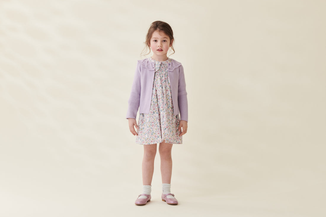 girls baena cardigan lilac