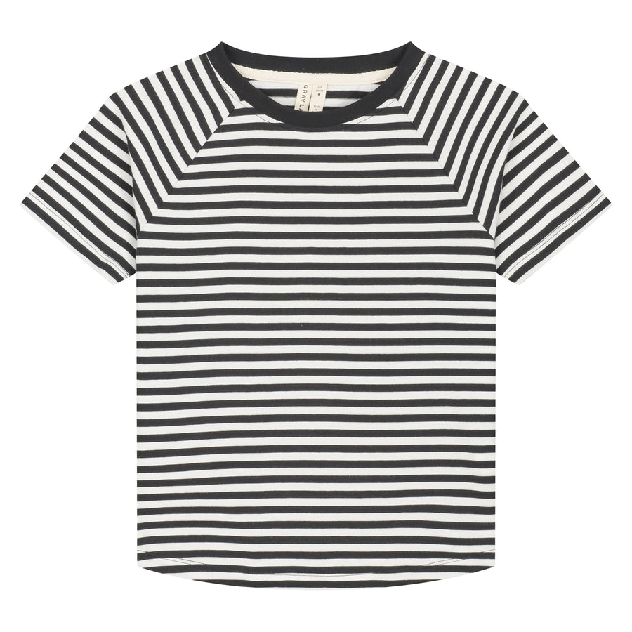 baby crewneck tee black stripe