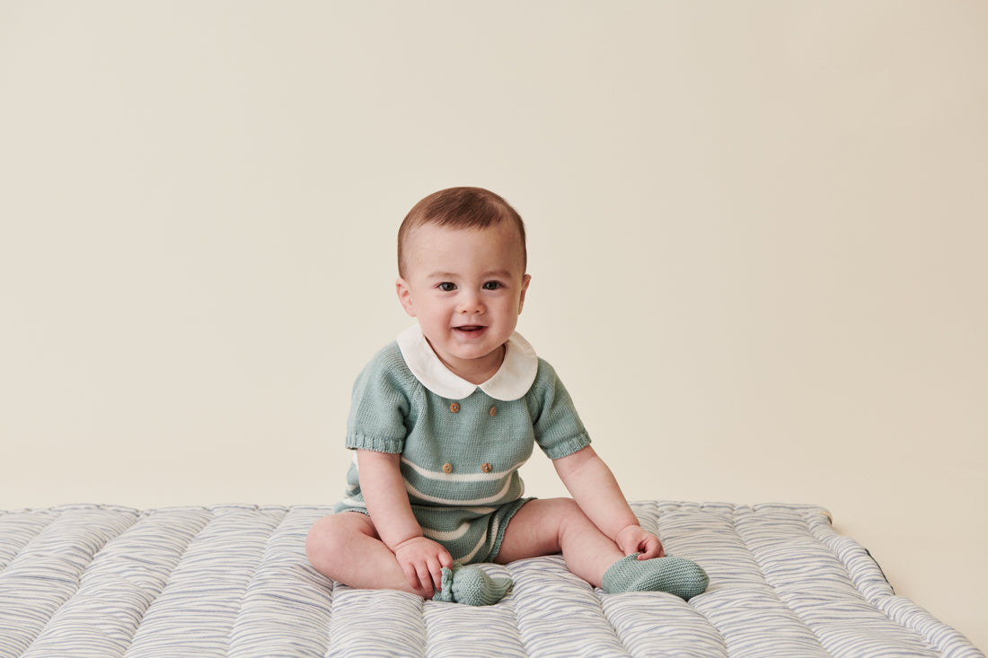 baby clavel playsuit sage