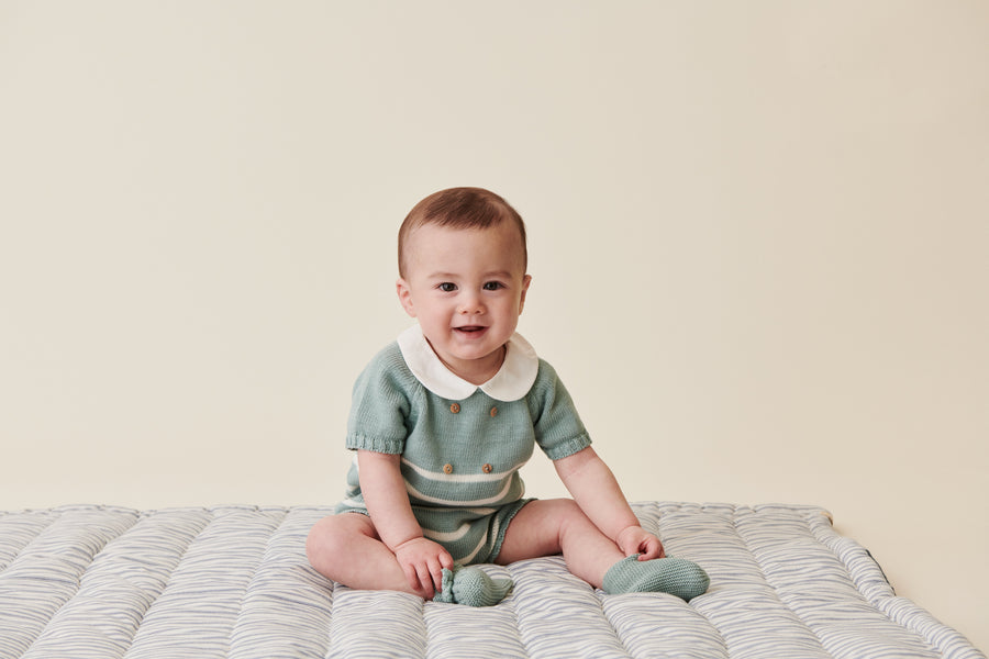 baby clavel playsuit sage