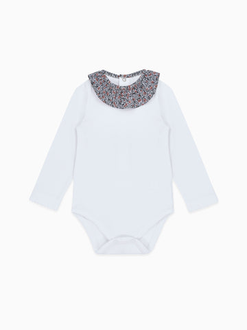 baby flor onesie blue