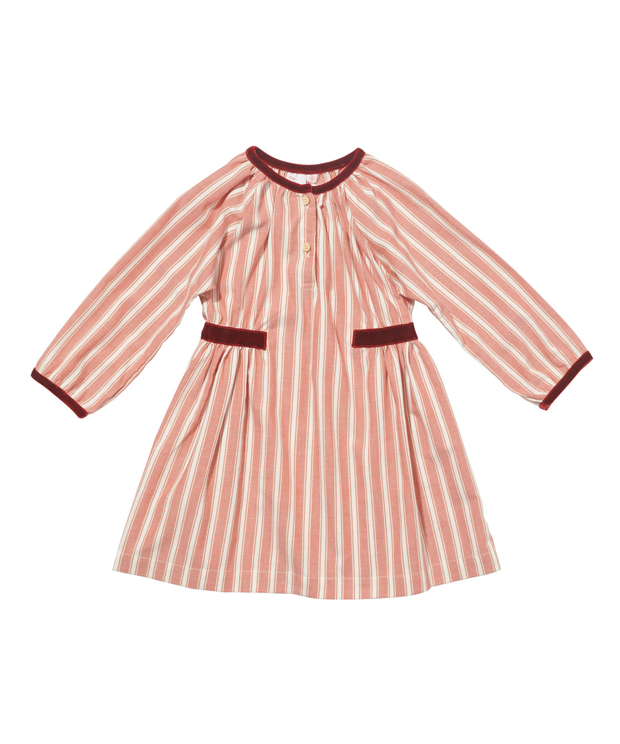 elizabeth dress holiday stripe