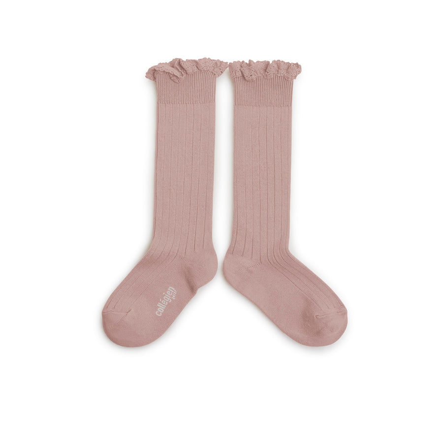 josephine knee socks vieux rose