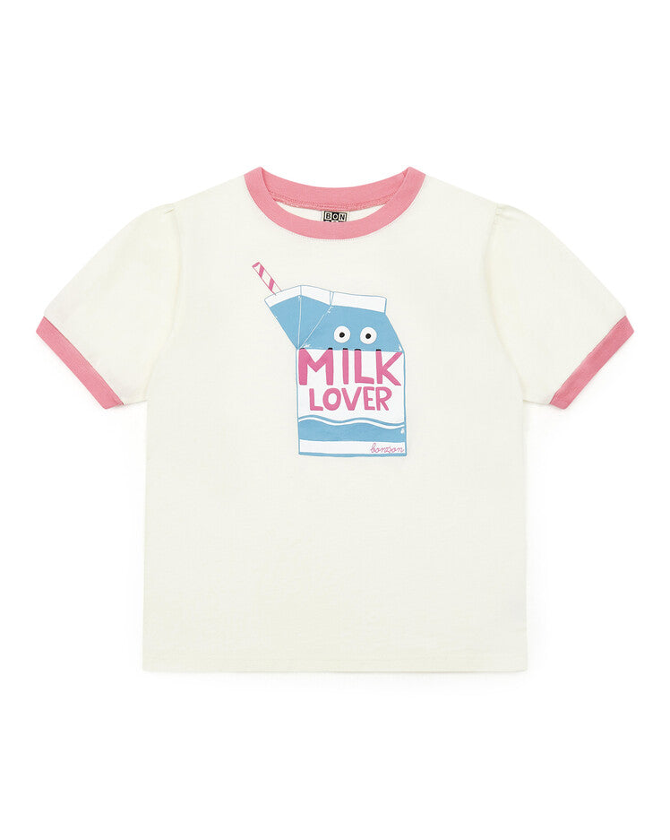 girls milk tee creme