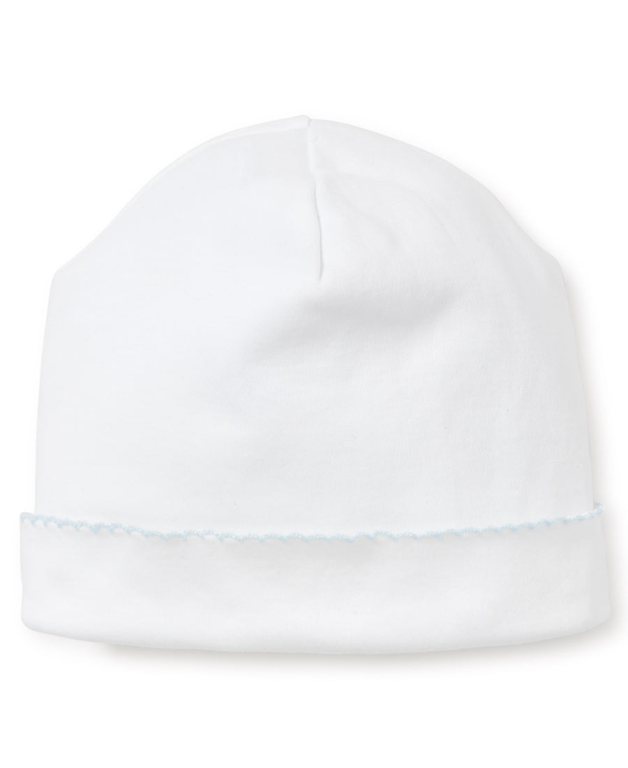 baby kissy basic hat white light blue