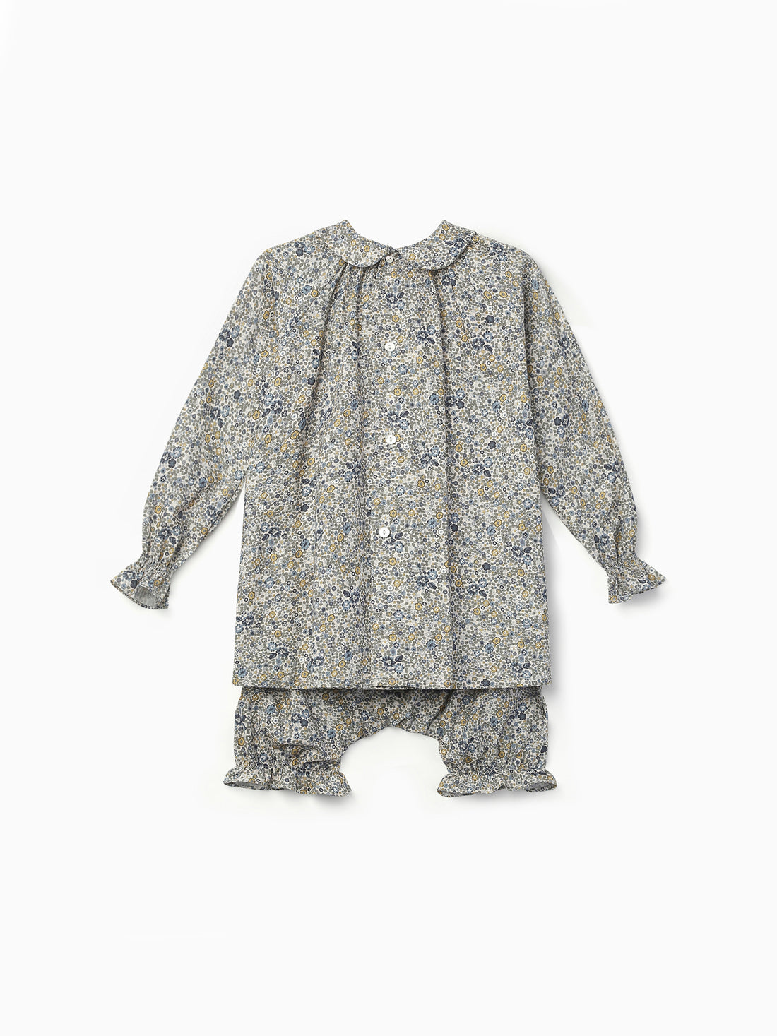 baby anais smock set blue floral