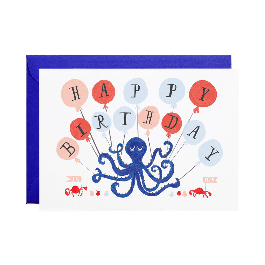 eight balloons greeting card