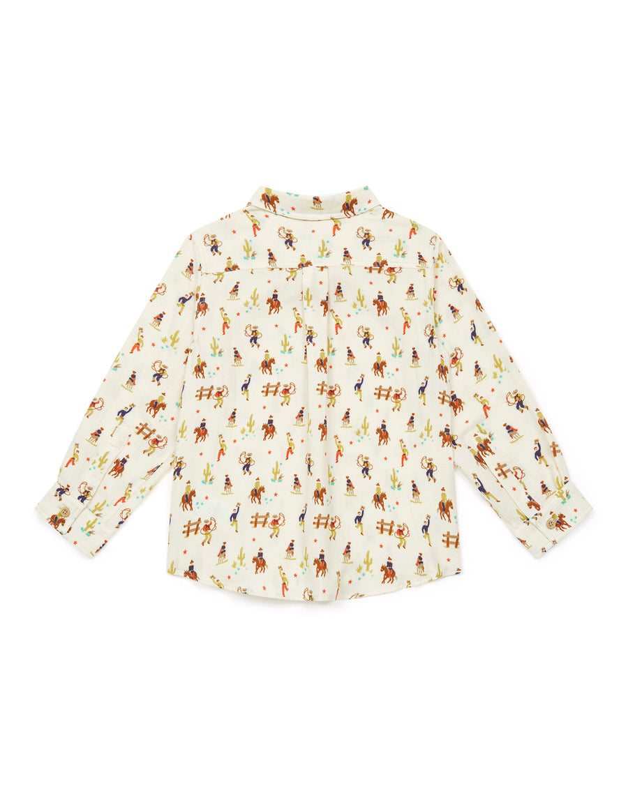 boys panama print shirt