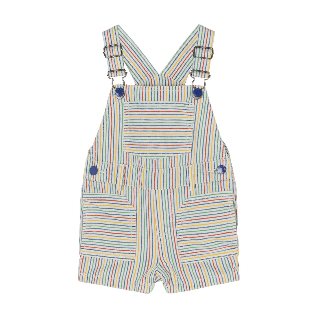baby striped cotton dungarees