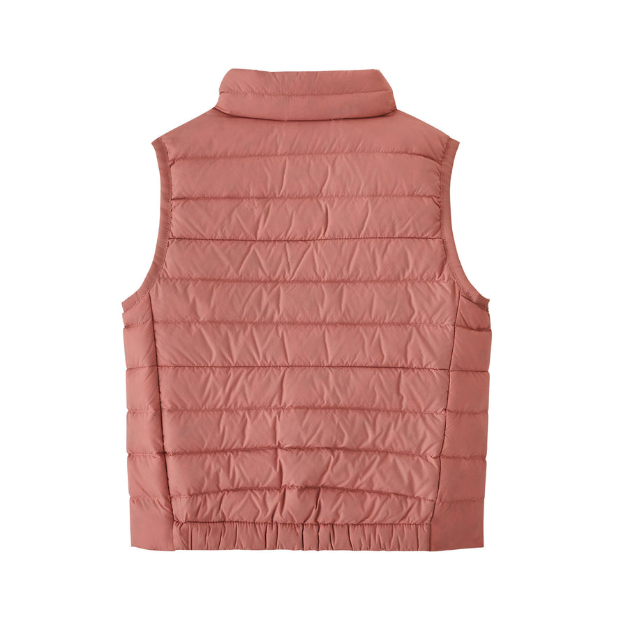 baby down vest sunfade pink