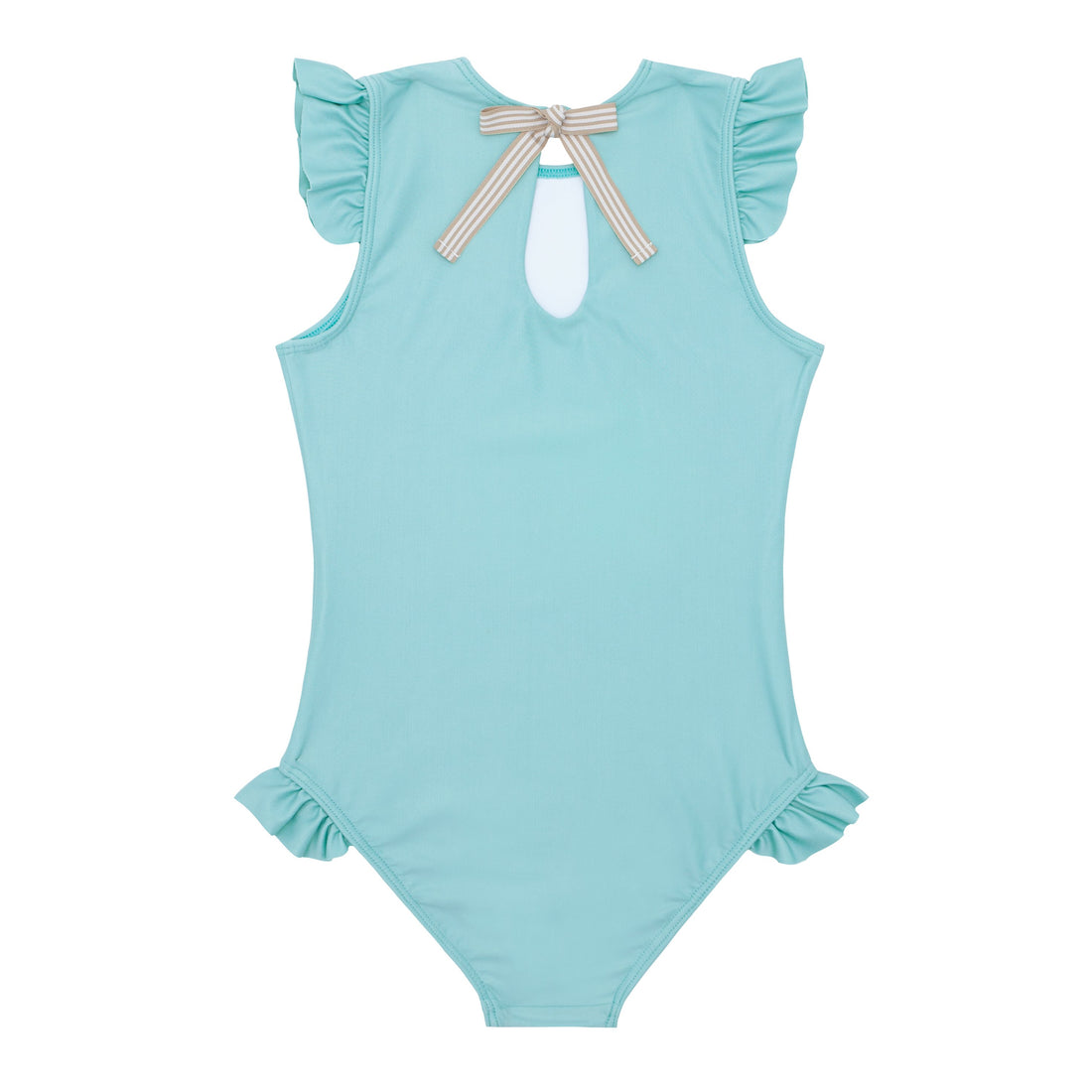 ruffle sleeve one piece rashguard