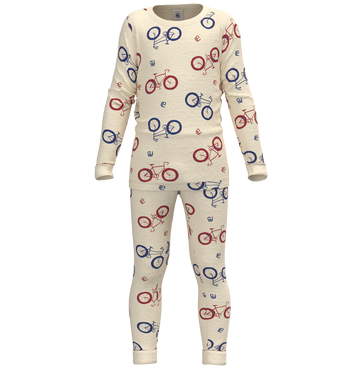 baby bicycle print ls  loungewear