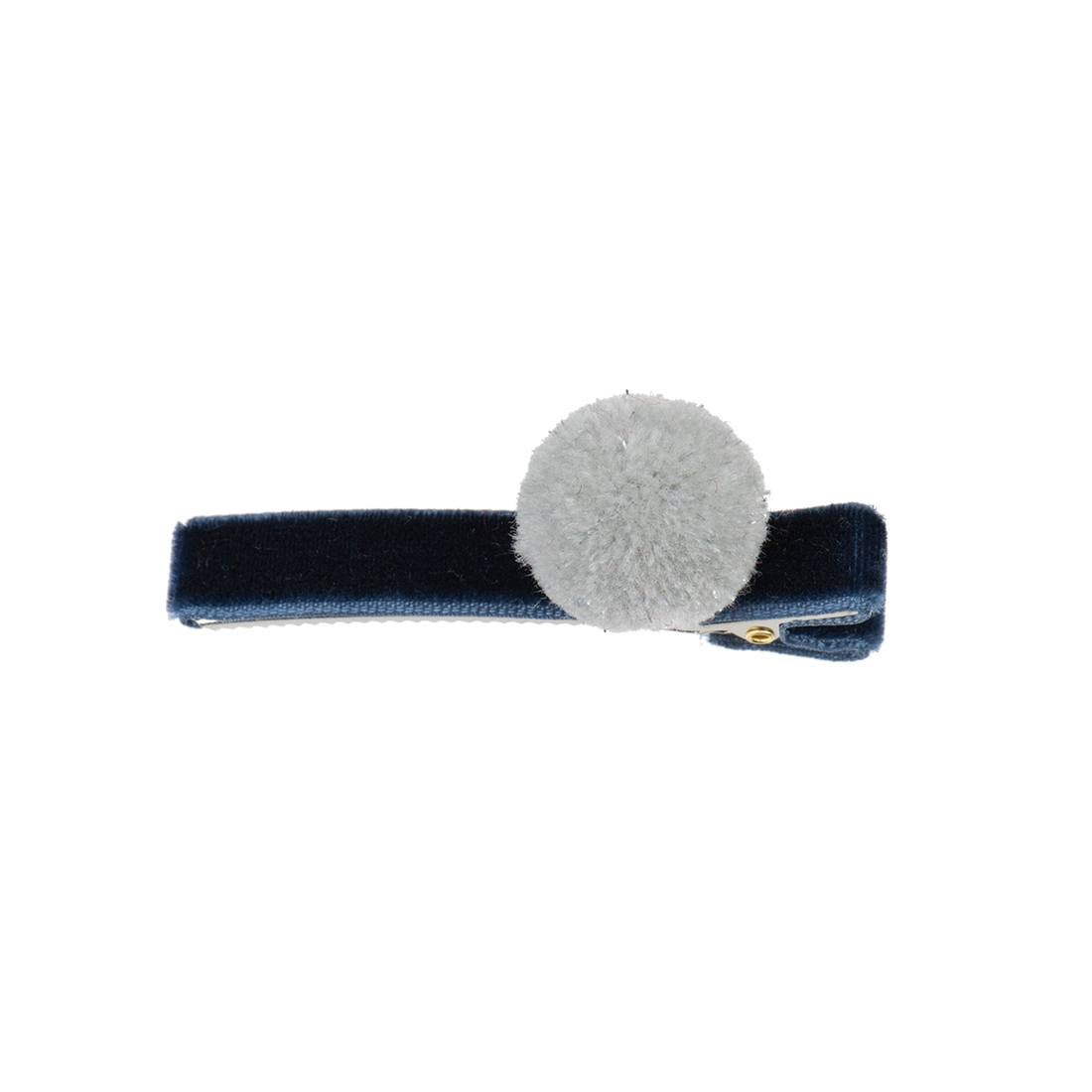 pom pom alligator clip navy