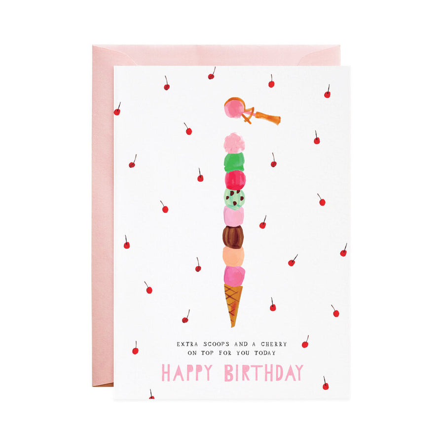extra birthday scoops birthday greeting card