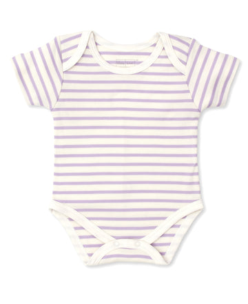 baby short sleeve bodysuit lilac stripe